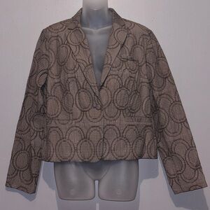 Simply Vera by Vera Wang Brown/Green Quilted Blazer Jacket